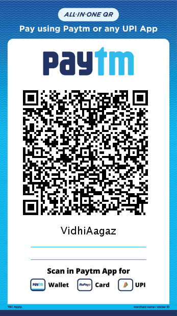 VidhiAagaz UPI / Paytm payment QR code